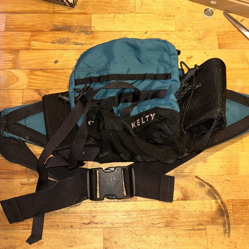 Kelty Vintage Lumbar Waist Bag Adjustable Fanny Pack‎ Green Bottle holder A4